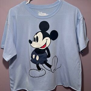 Women Disney Mickey Tee / T-Shirt / Shirt - Crop Top - Large (11-13)